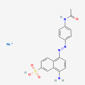 molecular formula C18H16N4NaO4S+ B15490168 Sodium;5-[(4-acetamidophenyl)diazenyl]-8-aminonaphthalene-2-sulfonic acid CAS No. 6300-35-2