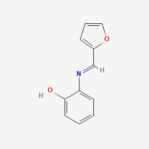 molecular formula C11H9NO2 B15490186 Phenol, 2-[(2-furanylmethylene)amino]- CAS No. 6078-02-0
