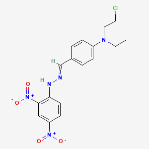 molecular formula C17H18ClN5O4 B15490193 N-[[4-(2-Chloroethyl-ethyl-amino)phenyl]methylideneamino]-2,4-dinitro-aniline CAS No. 6218-81-1