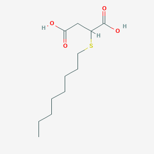 molecular formula C12H22O4S B15490332 2-(Octylsulfanyl)butanedioic acid CAS No. 6188-77-8