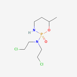 molecular formula C8H17Cl2N2O2P B15490428 Tetrahydro-2-(bis(2-chloroethyl)amino)-6-methyl-2H-1,3,2-oxazaphosphorine 2-oxide CAS No. 5638-57-3