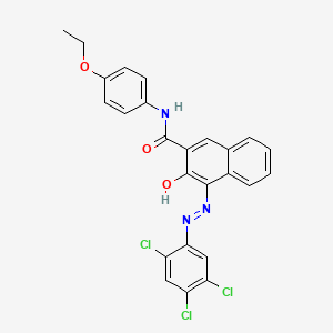 molecular formula C25H18Cl3N3O3 B15490571 N-(4-Ethoxyphenyl)-3-hydroxy-4-((2,4,5-trichlorophenyl)azo)naphthalene-2-carboxamide CAS No. 5012-29-3