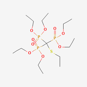 molecular formula C15H35O9P3S B15490619 Phosphonic acid, ((ethylthio)methylidyne)tri-, hexaethyl ester CAS No. 3247-33-4