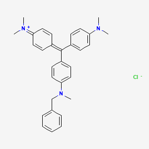 molecular formula C31H34ClN3 B15490640 Benzyl(4-(bis(p-(dimethylamino)phenyl)methylene)cyclohexa-2,5-dien-1-ylidene)methylammonium chloride CAS No. 5974-19-6