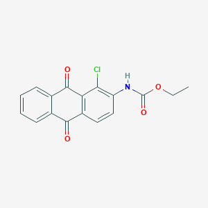 molecular formula C17H12ClNO4 B15490660 ethyl N-(1-chloro-9,10-dioxoanthracen-2-yl)carbamate CAS No. 6337-14-0