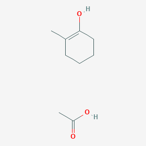 molecular formula C9H16O3 B15490678 Acetic acid;2-methylcyclohexen-1-ol CAS No. 1196-73-2
