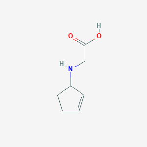 molecular formula C7H11NO2 B15490683 N-Cyclopent-2-en-1-ylglycine CAS No. 2627-79-4