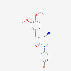 molecular formula C20H19BrN2O3 B15490705 N-(4-Bromophenyl)-2-cyano-3-(3-methoxy-4-propan-2-yloxy-phenyl)prop-2-enamide CAS No. 5342-62-1