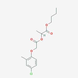 molecular formula C16H21ClO5 B15490743 Butyl 2-{[(4-chloro-2-methylphenoxy)acetyl]oxy}propanoate CAS No. 5447-16-5