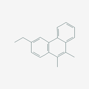 molecular formula C18H18 B15490778 9,10-Dimethyl-3-ethylphenanthrene CAS No. 1576-64-3