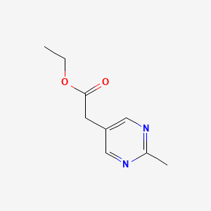 molecular formula C9H12N2O2 B15490857 Ethyl 2-methyl-5-pyrimidineacetate 
