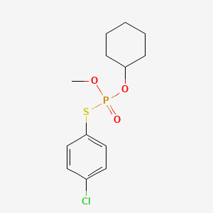 molecular formula C13H18ClO3PS B15491063 O-Cyclohexyl O-methyl S-(4-chlorophenyl) phosphorothioate CAS No. 2346-99-8