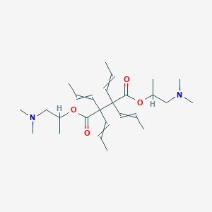 molecular formula C26H44N2O4 B15491078 Bis(1-dimethylaminopropan-2-YL) 2,2,3,3-tetrakis[(Z)-prop-1-enyl]butanedioate CAS No. 6295-60-9