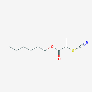 molecular formula C10H17NO2S B15491138 Hexyl 2-thiocyanatopropanoate CAS No. 5345-67-5
