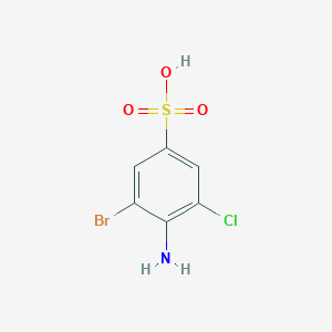molecular formula C6H5BrClNO3S B15491145 3-Bromo-5-chlorosulfanilic acid CAS No. 5326-45-4