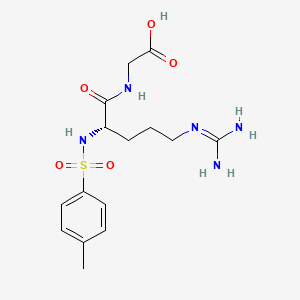 molecular formula C15H23N5O5S B15491170 N-Tosylarginylglycine CAS No. 857-07-8