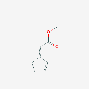 molecular formula C9H12O2 B15491200 Ethyl (cyclopent-2-en-1-ylidene)acetate CAS No. 1075-67-8