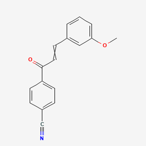 molecular formula C17H13NO2 B15491209 Benzonitrile, 4-[3-(3-methoxyphenyl)-1-oxo-2-propenyl]- CAS No. 5520-68-3