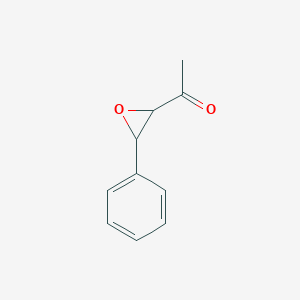 molecular formula C10H10O2 B15491338 Ethanone, 1-(3-phenyloxiranyl)- CAS No. 6249-79-2