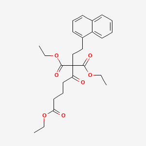 molecular formula C26H32O7 B15491348 Triethyl 7-(naphthalen-1-yl)-4-oxoheptane-1,5,5-tricarboxylate CAS No. 6272-60-2