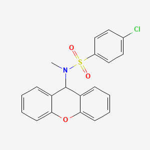 molecular formula C20H16ClNO3S B15491384 4-chloro-N-methyl-N-(9H-xanthen-9-yl)benzenesulfonamide CAS No. 6319-61-5