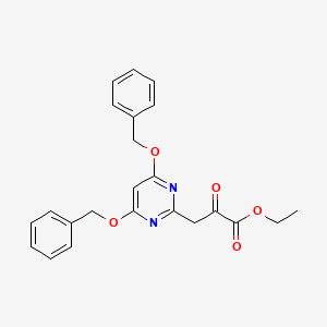 molecular formula C23H22N2O5 B15491405 Ethyl 3-(4,6-bis(benzyloxy)pyrimidin-2-yl)-2-oxopropanoate CAS No. 1685-06-9