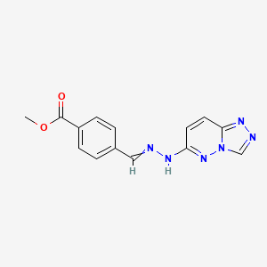 molecular formula C14H12N6O2 B15491429 Methyl 4-{[2-([1,2,4]triazolo[4,3-b]pyridazin-6-yl)hydrazinylidene]methyl}benzoate CAS No. 4819-53-8