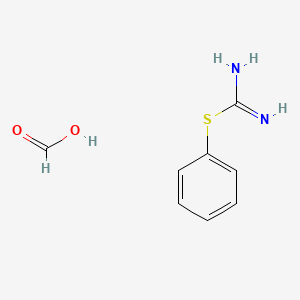 molecular formula C8H10N2O2S B15491485 Formic acid;phenyl carbamimidothioate CAS No. 6326-41-6