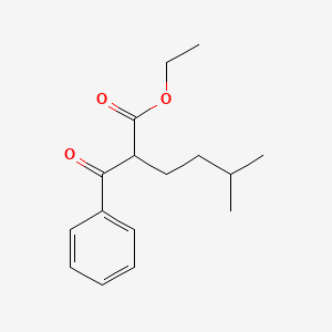 molecular formula C16H22O3 B15491513 Ethyl 2-benzoyl-5-methylhexanoate CAS No. 6305-62-0