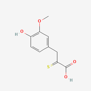 molecular formula C10H10O4S B15491523 Pyruvic acid, (4-hydroxy-3-methoxyphenyl)-2-thio- CAS No. 5438-45-9