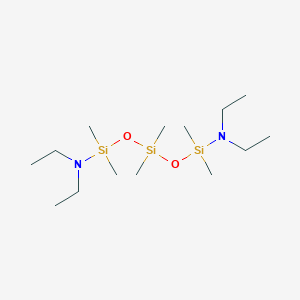molecular formula C14H38N2O2Si3 B15491649 N~1~,N~1~,N~5~,N~5~-Tetraethyl-1,1,3,3,5,5-hexamethyltrisiloxane-1,5-diamine CAS No. 4766-77-2