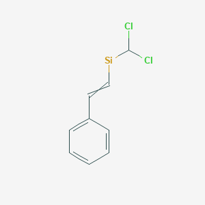 molecular formula C9H8Cl2Si B15491862 1-Phenyl-2-(dichloromethylsilyl)ethene 