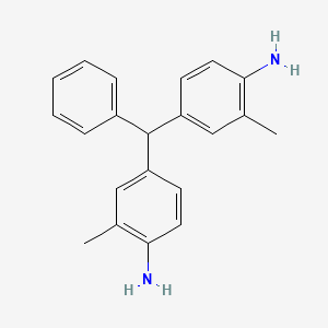 molecular formula C21H22N2 B15492114 Benzenamine, 4,4'-(phenylmethylene)bis[2-methyl- CAS No. 82-87-1