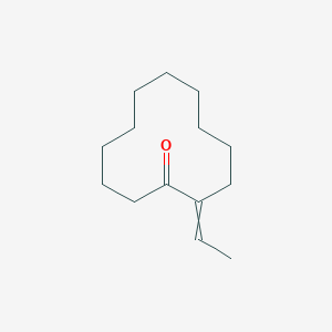 molecular formula C14H24O B15492181 Cyclododecanone, 2-ethylidene- CAS No. 1138-01-8