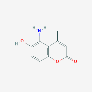 molecular formula C10H9NO3 B15492235 5-Amino-6-hydroxy-4-methyl-2H-1-benzopyran-2-one CAS No. 5255-58-3
