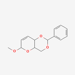 molecular formula C14H16O4 B15492262 Methyl-4,6-O-benzylidene-alpha-D-erythro-hex-2-enopyranoside CAS No. 3169-98-0