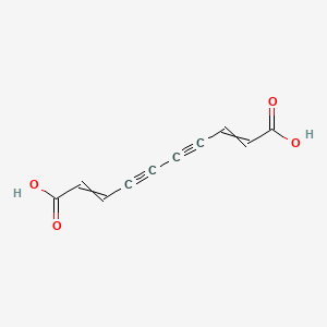 molecular formula C10H6O4 B15492280 Deca-2,8-diene-4,6-diynedioic acid CAS No. 5579-61-3