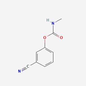 molecular formula C9H8N2O2 B15492315 Benzonitrile, 3-(((methylamino)carbonyl)oxy)- CAS No. 943-49-7