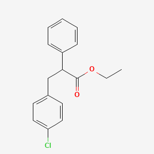 molecular formula C17H17ClO2 B15492323 Ethyl 3-(4-chlorophenyl)-2-phenylpropanoate CAS No. 3152-55-4