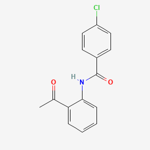 molecular formula C15H12ClNO2 B15492423 Benzamide, N-(2-acetylphenyl)-4-chloro- CAS No. 1640-44-4