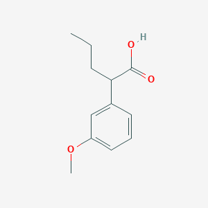 molecular formula C12H16O3 B15492446 2-(3-Methoxyphenyl)pentanoic acid 