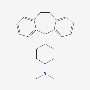 molecular formula C23H29N B15492470 Cyclohexylamine, 4-(10,11-dihydro-5H-dibenz(a,d)cyclohepten-5-yl)-N,N-dimethyl- CAS No. 4864-78-2