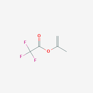 molecular formula C5H5F3O2 B15492472 Acetic acid, trifluoro-, 1-methylethenyl ester CAS No. 400-39-5