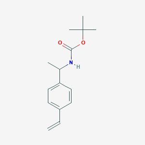 molecular formula C15H21NO2 B15492498 N-[1-(4-ethenylphenyl)ethyl]carbamic acid tert-butyl ester CAS No. 878805-70-0