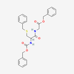 molecular formula C27H28N2O5S B15492537 Benzyl S-benzyl-N-[(benzyloxy)carbonyl]cysteinylglycinate CAS No. 2601-46-9