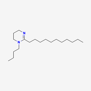molecular formula C19H38N2 B15492685 Pyrimidine, 1-butyl-1,4,5,6-tetrahydro-2-undecyl- CAS No. 5327-73-1