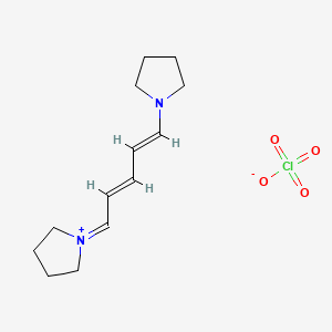molecular formula C13H21ClN2O4 B15492772 1-(5-Pyrrolidino-2,4-pentadienylidene)pyrrolidinium perchlorate CAS No. 2581-81-9
