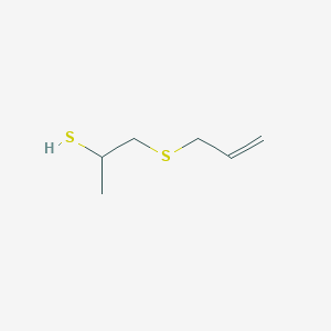 molecular formula C6H12S2 B15492857 1-[(Prop-2-en-1-yl)sulfanyl]propane-2-thiol CAS No. 821-02-3