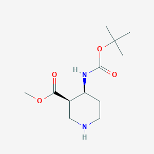 molecular formula C12H22N2O4 B15492951 methyl (3R,4S)-4-[(2-methylpropan-2-yl)oxycarbonylamino]piperidine-3-carboxylate 