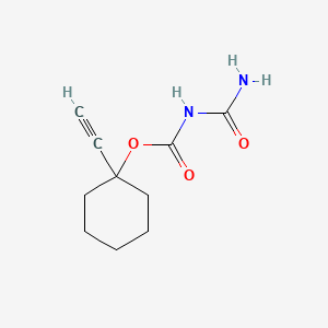 molecular formula C10H14N2O3 B15492959 Allophanic acid, 1-ethynylcyclohexyl ester CAS No. 562-94-7